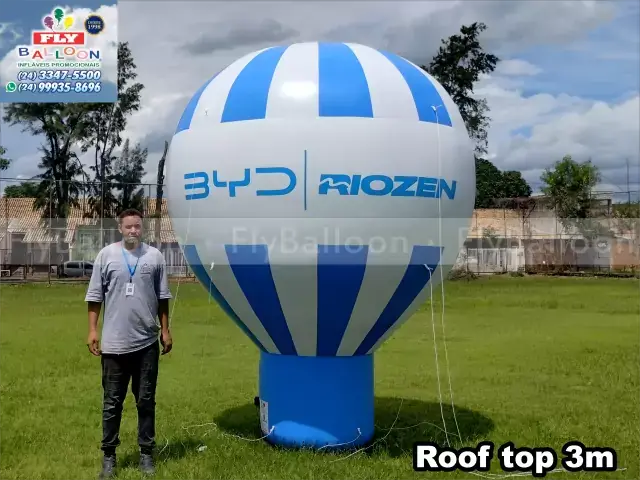 Balão inflável promocional roof top BYD Riozen